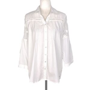 Point Zero white embroidered blouse